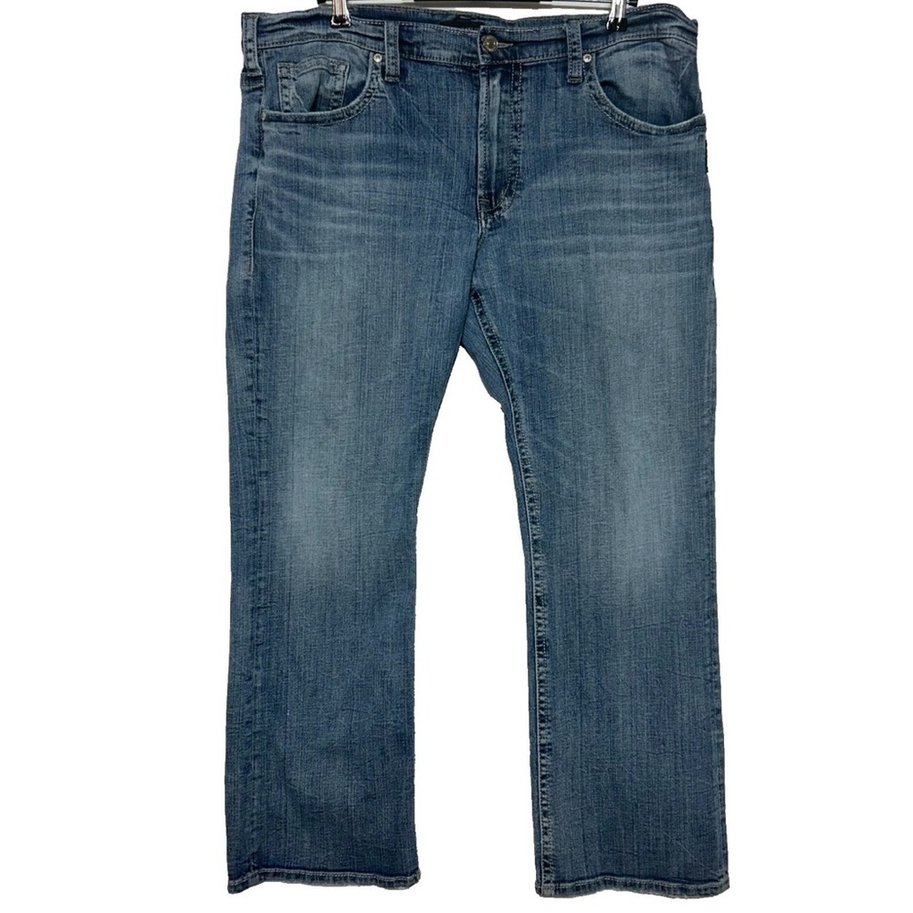 Silver 38/30 Men’s Jeans Blue Straight-Leg Denim - Picture 7 of 12